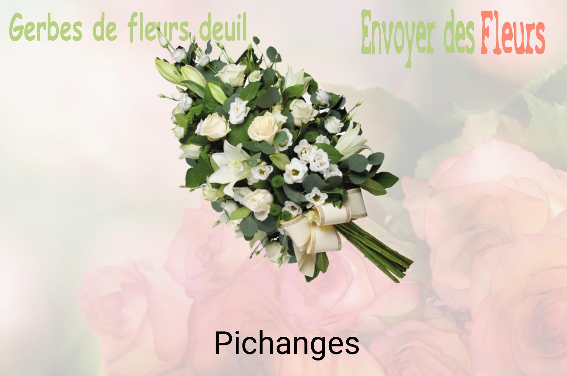 Gerbe de fleurs de deuil livrée à Pichanges
